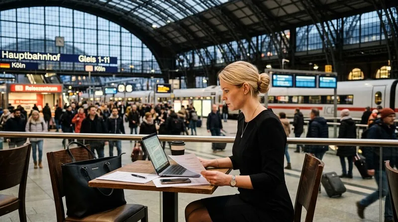 Bewerberin schreibt Bewerbungsschreiben Laptop Köln StudierenGuru
